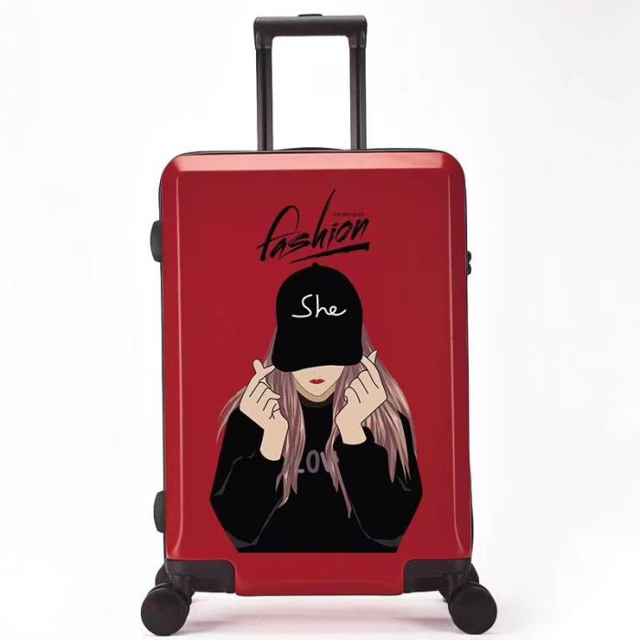 UV Printing Customized DIY picture ABS+PC Trolley suitcase set